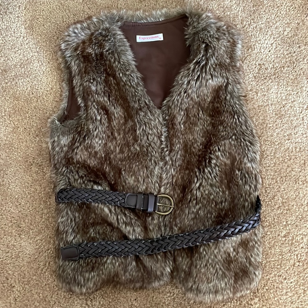 Faux fur vest